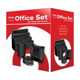 UREDSKI SET ŽIČANI 4/1 CRNI FORNAX