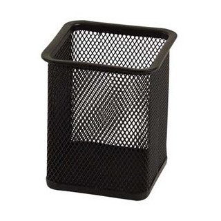 ČAŠA ZA OLOVKE ČETVRTASTA ŽIČANA CRNA