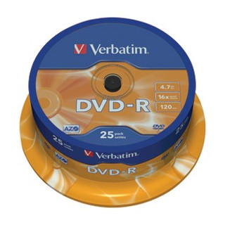 DVD-R VERBATIM 4,7 GB-16X-120MIN