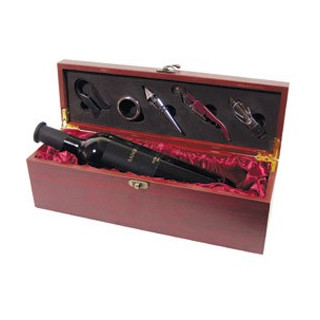 KUTIJA ZA VINO-kutija za 1 bocu vina sa 5-dijelnim priborom