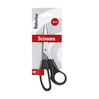 ŠKARE  uredske 18cm FORoffice crne blister