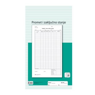 PROMET I ZAKLJUČNO STANJE L-7c-uži- dimenzija: 19,5x34 cm- broj listova: 100
