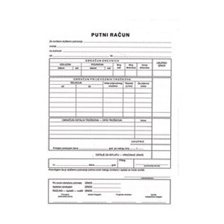 PUTNI NALOG -B-8-3-dimenzija: 17x24 cm- broj listova: 1/JEDNOLISNI