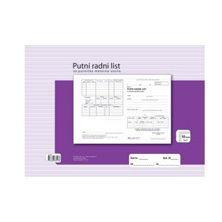 PUTNI RADNI LIST ZA PUTNIČKO VOZILO F-10