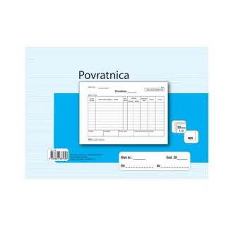POVRATNICA -A-19/NCR- format: A5-broj setova: 50 (1+2)