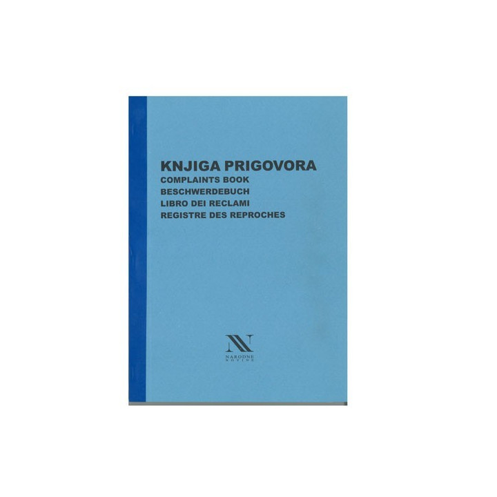 KNJIGA PRIGOVORA A4 FORMAT ZA TRGOVINU I MALOPRODAJU
