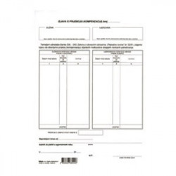 IZJAVA O PRIJEBOJU-KOMPENZACIJI -A-495- format: A4- lijepljeno u setovima 1+2