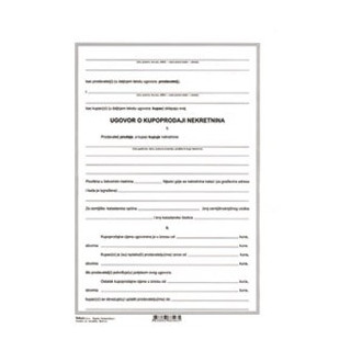 KUPOPRODAJNI UGOVOR -  za nekretnine-B-21