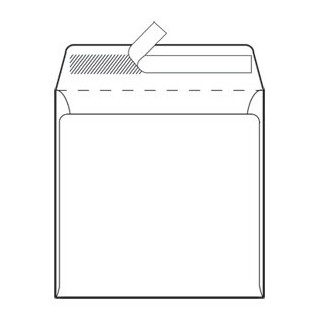 KUVERTE B-6-5 BIJELA - 17,6*17,6 CM -STRIP