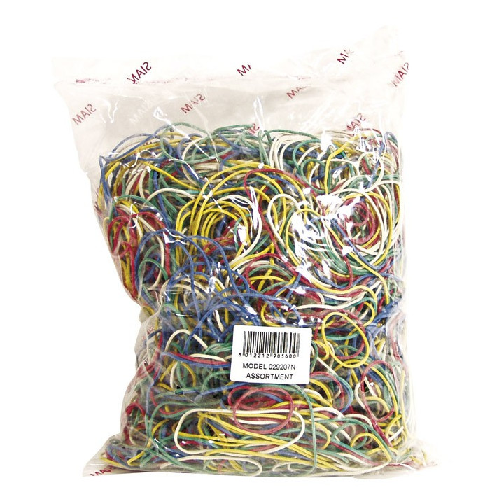 Gumena vezica fi-30-120 mmxširina 1,6mmx1kg boje sortirano