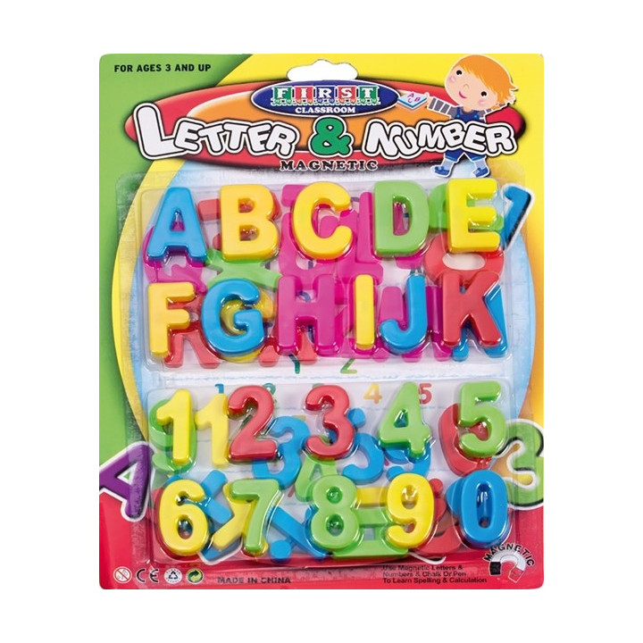 MAGNETNA SLOVA I BROJEVI - ZA PREDŠKOLSKO UČENJE 2-DIMENZIJA 3,8 CM -57 KOM
