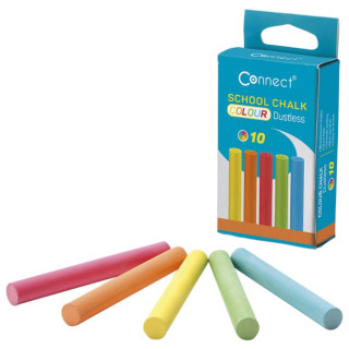 Kreda školska okrugla besprašna 10boja