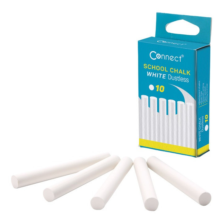 Kreda školska okrugla besprašna pk10 Connect bijela