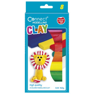 Plastelin 8boja karton Connect blister