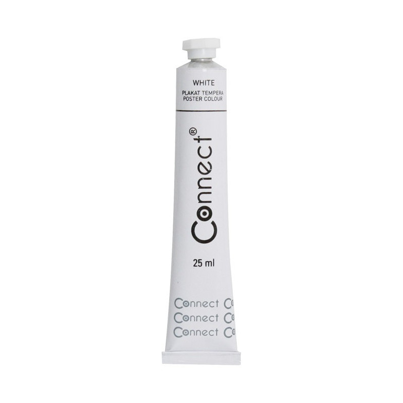 Boja tempera 25ml.aluminijska tuba Connect bijela