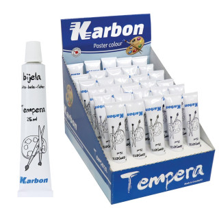 Tempera bijela u tubi 25ml KARBON