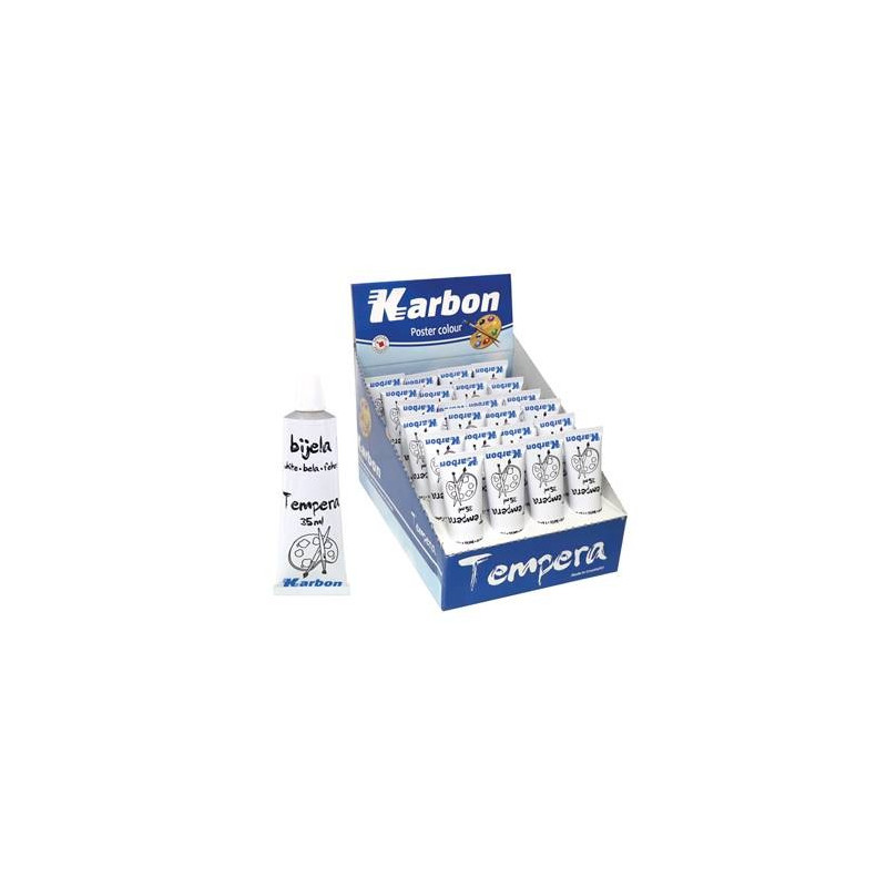 Tempera bijela u tubi 35ml KARBON