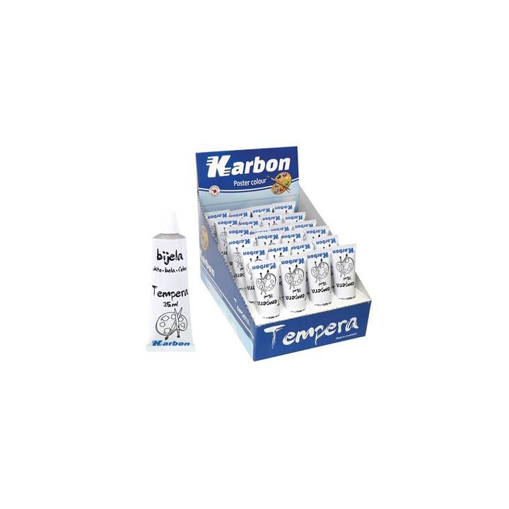 Tempera bijela u tubi 35ml KARBON