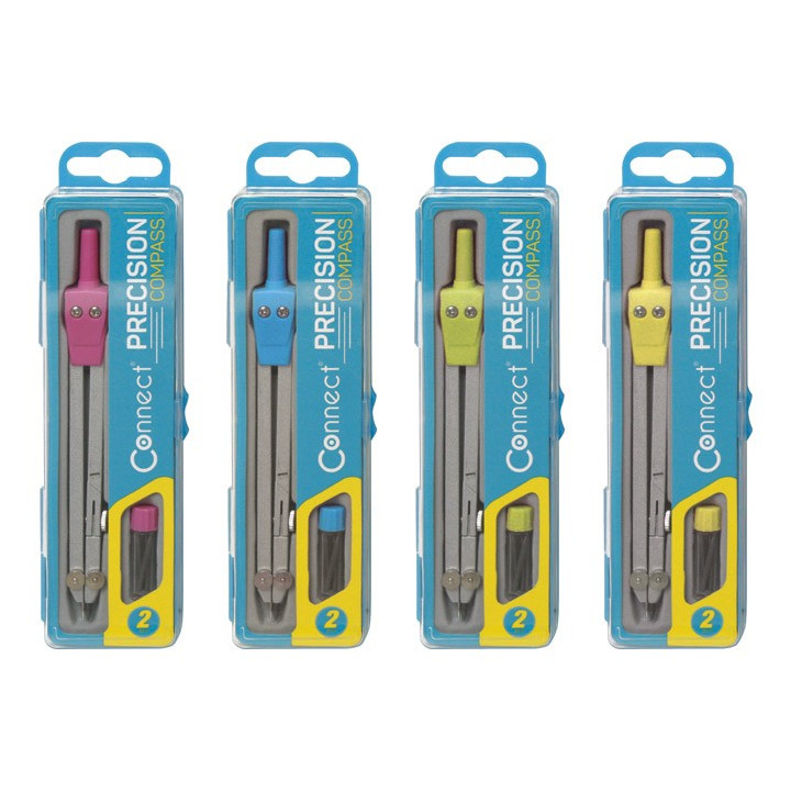 Šestar metalni+mine u pvc kutiji Connect sortirano blister