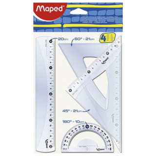 Geometrijski set 1/4 srednji Cristal Maped 242820 blister
