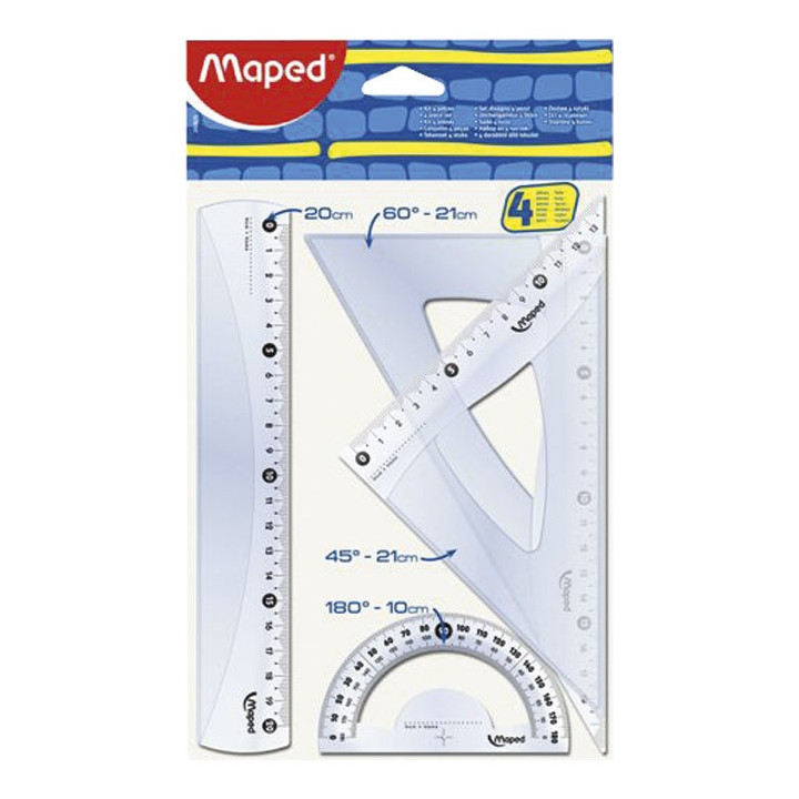 Geometrijski set 1/4 srednji Cristal Maped 242820 blister