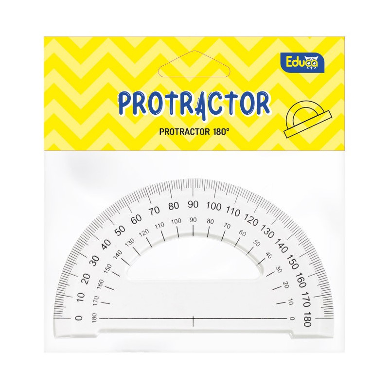Kutomjer 180° pvc 9,2cm Educa blister