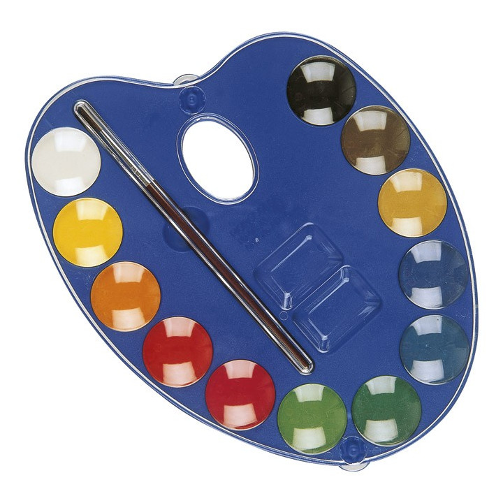 Boja vodena fi 25mm 12boja+kist na paleti CMP.101A12TO