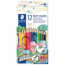 Boje drvene 12boja s gumicom Noris Staedtler 14450NC12 blister