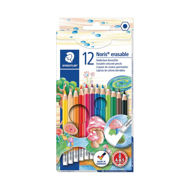 Boje drvene 12boja s gumicom Noris Staedtler 14450NC12 blister