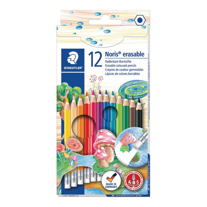 Boje drvene 12boja s gumicom Noris Staedtler 14450NC12 blister
