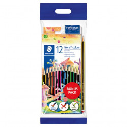 Boje drvene 12boja+gumica+olovka grafitna Noris Colour Staedtler 61SET6 blister