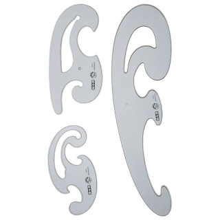 Krivuljar MOBIUS Mobius 70830030 prozirno plavi blister